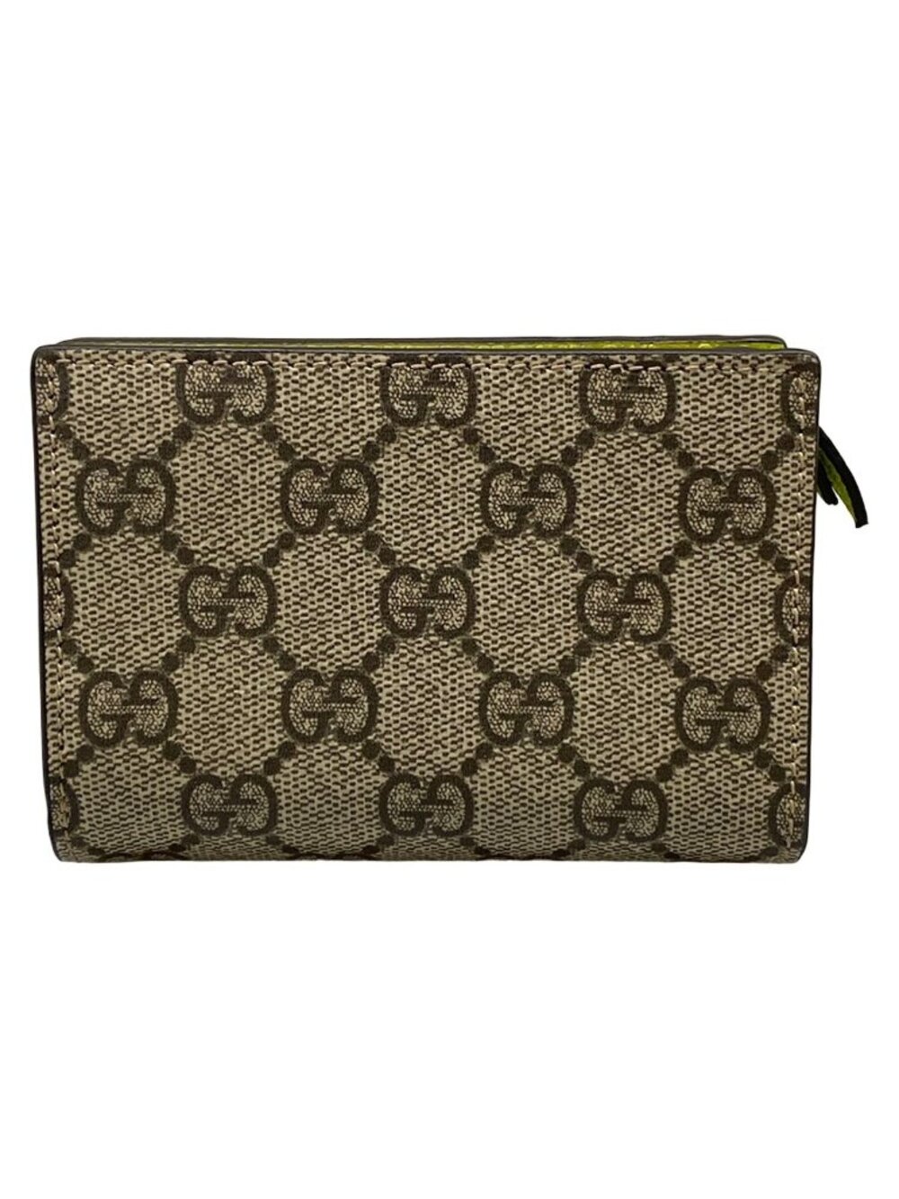 Gucci Bifold Wallet Double G Bicolor Small Light Green Brown Dark Leather - Picture 2 of 11